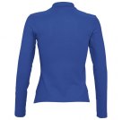 Рубашка поло женская с длинным рукавом PODIUM 210 ярко-синяя