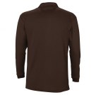 Рубашка поло мужская с длинным рукавом WINTER II 210 шоколадно-коричневая