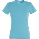 Женская футболка MISS 150, бирюзовая/голубая