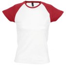 Футболка женская MILKY 150, белая с красным