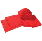 Комплект UNIT FLEECY: шарф и шапка, красный