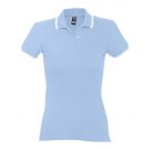 Рубашка поло женская PRACTICE WOMEN 270, голубая с белым