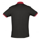 Рубашка поло PRINCE 190, черная с красным