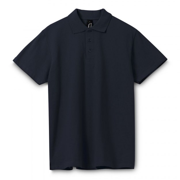 Рубашка поло мужская SPRING 210, темно-синяя (navy)