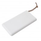 Универсальное зарядное устройство STRAP (10000mAh), белый с коричневым, 6,9х13,2х1,5 см, пластик