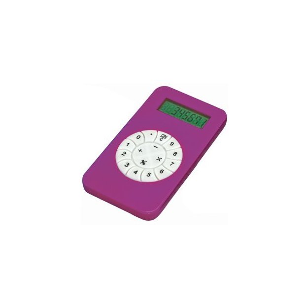 Калькулятор; розовый; 5,8х10,2х0,8 см; пластик; тампопечать