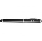 Ручка шариковая с фонариком, лазерной указкой и стилусом для емкостного экрана, черная