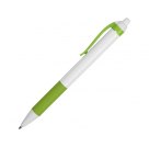 Ручка пластиковая шариковая «Centric» с грипом, белый/зеленое яблоко