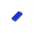 Флешка с мини чипом, минимальный размер, цветной  корпус, 16 Гб, синий