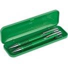 Набор «Онтарио»:ручка шариковая,карандаш в футляре зеленый