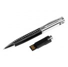 Флешка в виде ручки с мини чипом, 64 Гб, черный/серебристый