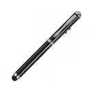 Ручка шариковая с фонариком, лазерной указкой и стилусом для емкостного экрана, черная