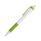 Ручка пластиковая шариковая «Centric» с грипом, белый/зеленое яблоко