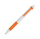 Ручка пластиковая шариковая «Centric» с грипом, белый/оранжевый