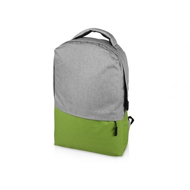 Рюкзак «Fiji» с отделением для ноутбука, серый/зеленое яблоко