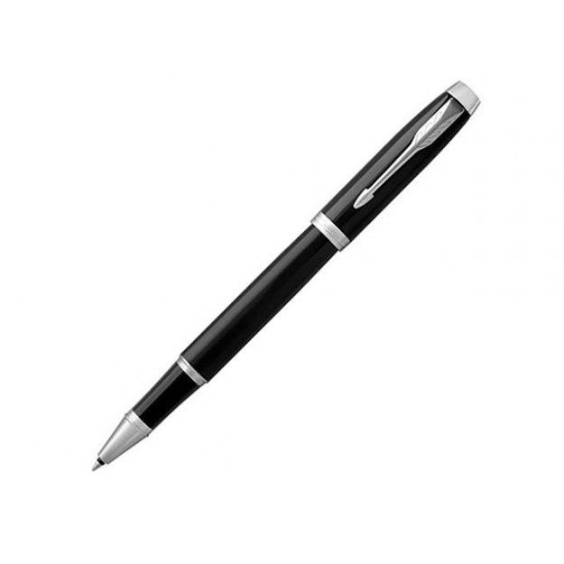 Ручка роллер Parker модель IM Core Black Chrome CT, черный/серебристый