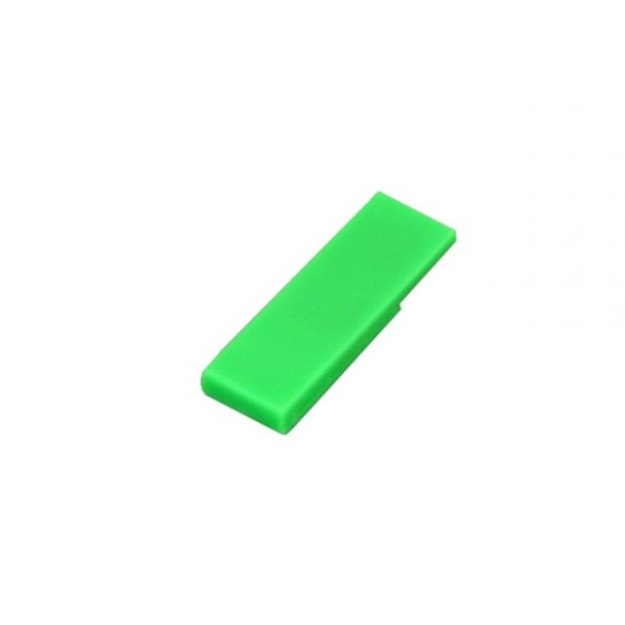 Флешка промо в виде скрепки, 64 Гб, зеленый