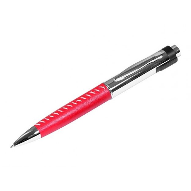 Флешка в виде ручки с мини чипом, 64 Гб, красный/серебристый