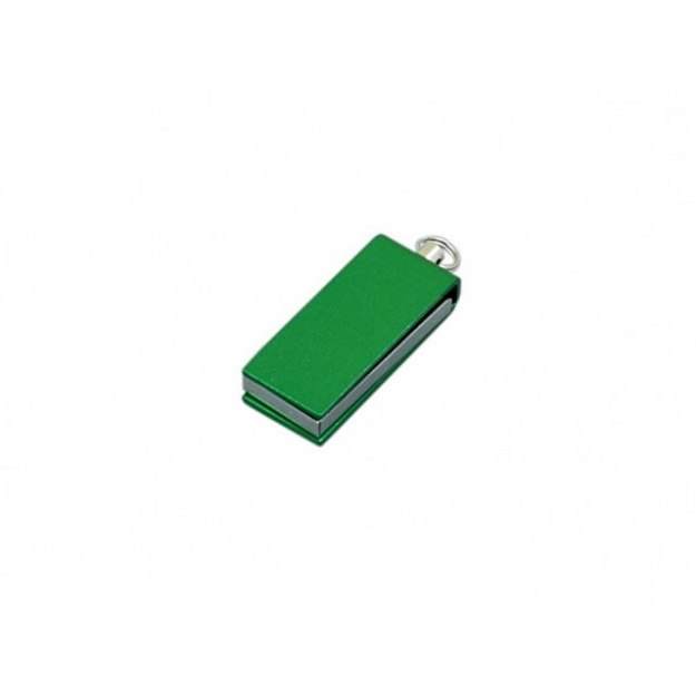 Флешка с мини чипом, минимальный размер, цветной  корпус, 16 Гб, зеленый