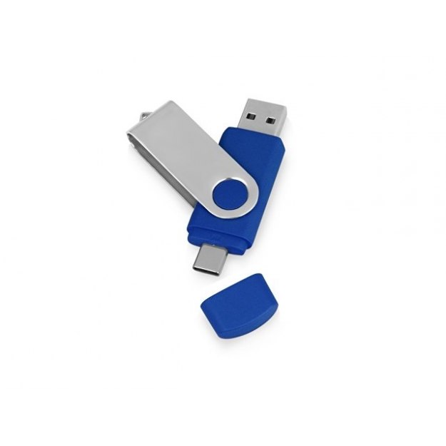 USB/USB Type-C флешка на 16 Гб «Квебек C», синий