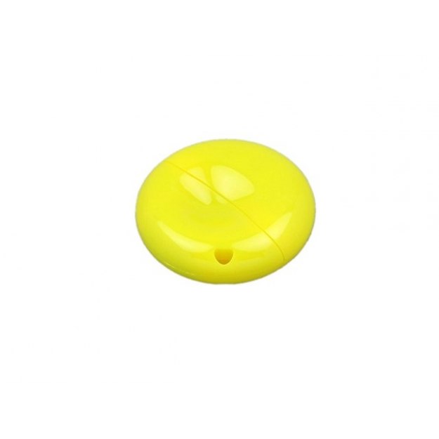 Флешка промо круглой формы, 16 Гб, желтый