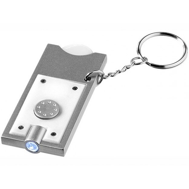 Брелок-держатель для монет Allegro с фонариком для ключей