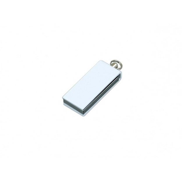 Флешка с мини чипом, минимальный размер, цветной  корпус, 32 Гб, белый