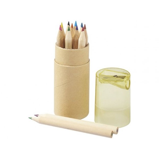 Набор карандашей 12 единиц, натуральный/желтый